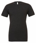 A Bella + Canvas CV003 plain black crew-neck T-shirt with short sleeves, shown against a white background.