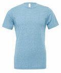 A Bella + Canvas CV003 short-sleeved t-shirt in plain blue displayed on a white background.