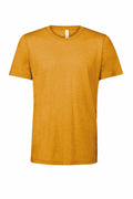 A plain, short-sleeved T-shirt from Bella + Canvas in mustard yellow (Product Name: CV003) displayed on a white background.