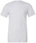 A Bella + Canvas CV003 T-shirt, featuring short sleeves and a round neck in plain white, is showcased against a white background. The fabric seems soft and lightweight, making it perfect for casual wear.