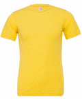 A CV003 T-shirt by Bella + Canvas, featuring a plain yellow design with a round neck and short sleeves, displayed against a white background.