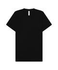 A plain black T-shirt with a crew neck and short sleeves from Bella + Canvas, known as the CV012.