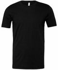 A Bella + Canvas CV01H plain black short-sleeve T-shirt displayed on a white background.