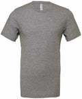 Displayed on a mannequin or flat surface is the Bella + Canvas CV01H, a plain gray T-shirt featuring short sleeves and a crew neckline that embodies a simple and casual style.