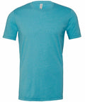 A Bella + Canvas CV01H light blue T-shirt is displayed on a white background, featuring a round neckline and short sleeves. The shirt has a simple design, crafted from soft fabric ideal for casual wear.
