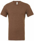 A plain brown T-shirt with short sleeves and a round neckline from Bella + Canvas, model CV01H.