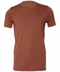 The CV01H by Bella + Canvas is a plain, short-sleeve t-shirt in a heathered reddish-brown color, displayed against a white background. It features a simple round neckline and has no visible logos or designs.