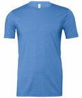 A Bella + Canvas T-shirt, model CV01H, in plain blue displayed against a white background.