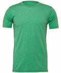 A Bella + Canvas CV01H plain green T-shirt is displayed on a white background. The shirt features short sleeves and a crew neck, showcasing a simple, casual design.