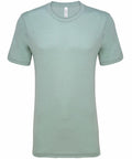 A Bella + Canvas CV01H light green T-shirt is showcased against a white background, featuring short sleeves and a round neckline with a smooth, minimalistic design.