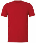 The Bella + Canvas CV01H is a plain red T-shirt featuring short sleeves and a round neck, displayed against a white background.