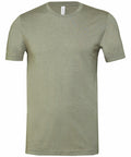 A Bella + Canvas CV01H plain olive green T-shirt is displayed against a white background. The shirt features short sleeves and a round neckline, with no visible branding or designs.