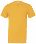 A plain yellow T-shirt from Bella + Canvas, product name CV01H, is displayed on a white background. The shirt features a crew neck and short sleeves with no visible designs or logos.