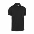 A Callaway CW032 black short-sleeved polo shirt displayed on a white background.