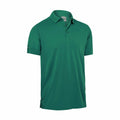 A Callaway CW032 polo shirt featuring a solid green color, short sleeves, and a three-button placket.