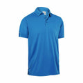 A Callaway CW032 polo shirt featuring a classic collar and short sleeves in blue. It includes three buttons and has a small logo on the left sleeve.