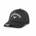 CW092 black baseball cap featuring "Callaway" and a white V-shaped logo embroidered on the front.
