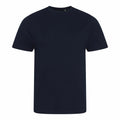 The EA001 t-shirt by AWDis Ecologie is plain black and features short sleeves with a classic crew neckline, set against a white background.