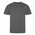 A dark gray EA01J T-shirt from AWDis Ecologie shown against a white background.