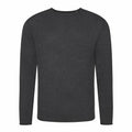 The EA060 by AWDis Ecologie is showcased as a plain dark gray long-sleeve shirt featuring a round neckline against a white background.