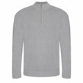 A grey, long-sleeved sweater with a half-zip collar from AWDis Ecologie (Product Name: EA061), displayed against a plain white background.