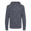 The EA080 by AWDis Ecologie is a gray hooded sweater with a marled texture, showcased against a white background. It features long sleeves and offers a relaxed fit.