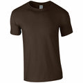 A Gildan GD001 t-shirt in plain brown with short sleeves, displayed on a white background.