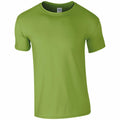 A plain Gildan GD001 green T-shirt displayed on a white background.