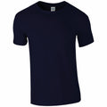 A plain black short-sleeve Gildan T-shirt (Product Name: GD001) with a crew neck, displayed against a white background.