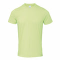 A plain light green Gildan short-sleeve t-shirt, product name GD001, displayed against a white background, featuring a crew neckline.