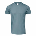 A plain, short-sleeved t-shirt in a teal shade, featuring a round neckline and classic fit, from Gildan's GD001 collection, displayed on a white background.