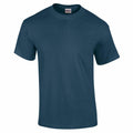 A GD002 short-sleeve T-shirt by Gildan in plain dark green, displayed against a white background.