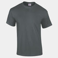 A plain dark green GD002 T-shirt from Gildan on a white background. The shirt features short sleeves and a crew neck, with a small manufacturer’s label visible near the neckline.