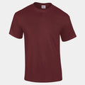 A plain maroon Gildan GD002 T-shirt displayed against a white background.