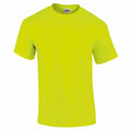 Gildan GD002 Bright Yellow Plain T-Shirt displayed on a white background.