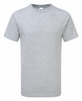 A Gildan GD003 light gray t-shirt with short sleeves and a round neckline, displayed on a white background. The shirt appears to be made of soft, lightweight fabric, suitable for casual wear.