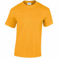 A plain, short-sleeved T-shirt in yellow from the brand Gildan (Product Name: GD005), displayed against a white background. It features a round neckline and has a simple design.