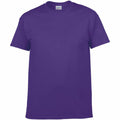 The Gildan GD005 T-shirt in a plain purple color is displayed against a white background.