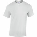 GD005 Gildan T-shirt in heavy cotton, plain white, displayed on a white background.