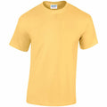 Gildan GD005 short-sleeve T-shirt in plain yellow, featured on a white background.