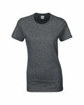 A plain dark gray Gildan T-shirt, product code GD006, against a white background. The shirt features short sleeves and a round neckline.