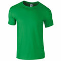 The Gildan GD01B is a plain green short-sleeve T-shirt with a simple round neck design, shown against a white background.
