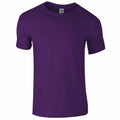 A Gildan GD01B T-shirt, in a solid purple color, showcased against a white background, featuring short sleeves and a simple crew neckline.