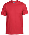 Gildan GD020 T-shirt in red displayed on a white background.