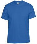 Product GD020 by Gildan is a plain blue T-shirt featuring short sleeves and a round neckline, displayed on a white background.