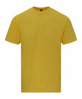 Gildan GD024 T-shirt in yellow displayed on a white backdrop.