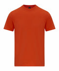 The Gildan GD024, a vibrant plain orange T-shirt with short sleeves, is showcased against a white background.