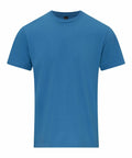 A Gildan GD024 t-shirt in plain blue, featuring short sleeves and a round neckline, displayed against a white background.