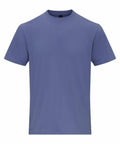 Displayed on a white background, the GD024 by Gildan is a minimalist, casual t-shirt with a smooth fabric and simple crew neck design. It features short sleeves and comes in a plain blue color.