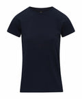 A GD026 by Gildan, a plain black short-sleeve T-shirt displayed on a white background.